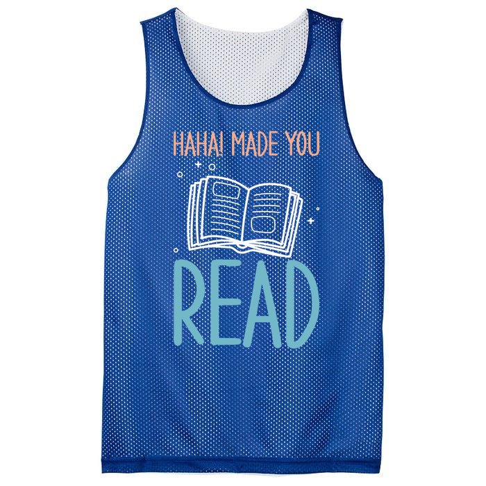 Library Lady Haha Made You Read Librarians School Librarians Meaningful Gift Mesh Reversible Basketball Jersey Tank