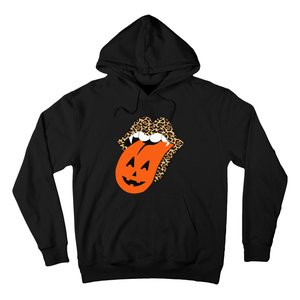 Leopard Lips Halloween Lips Vampire Mouth Pumpkin Tongue Hoodie