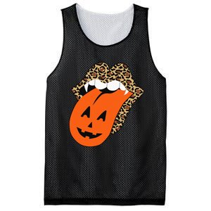 Leopard Lips Halloween Lips Vampire Mouth Pumpkin Tongue Mesh Reversible Basketball Jersey Tank