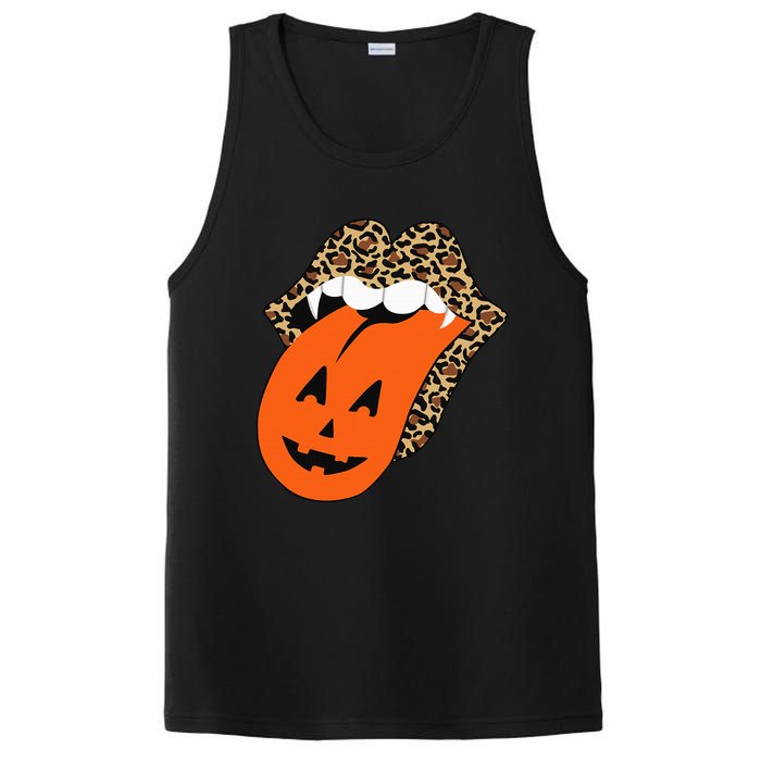 Leopard Lips Halloween Lips Vampire Mouth Pumpkin Tongue PosiCharge Competitor Tank