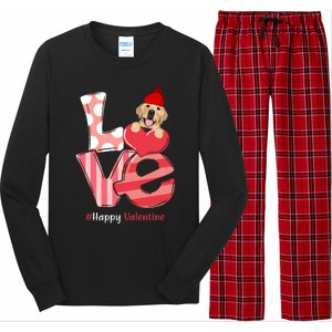 Love Labrador Happy Valentine Day Labrador Lover Gift Long Sleeve Pajama Set