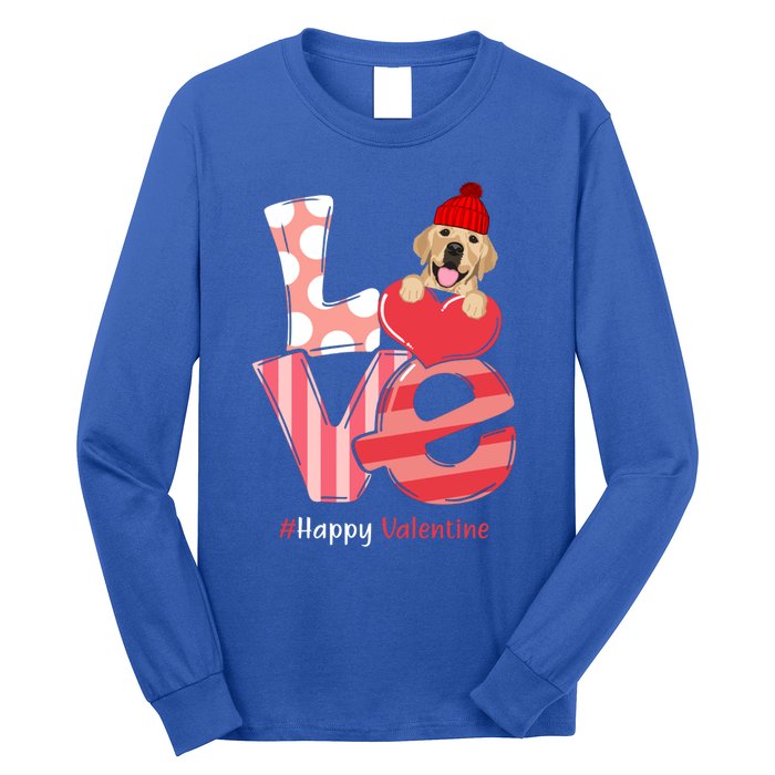 Love Labrador Happy Valentine Day Labrador Lover Gift Long Sleeve Shirt