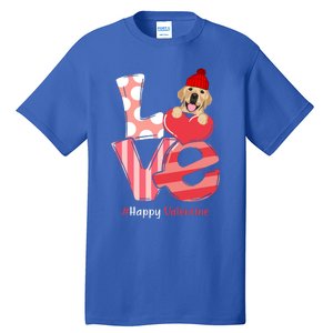 Love Labrador Happy Valentine Day Labrador Lover Gift Tall T-Shirt