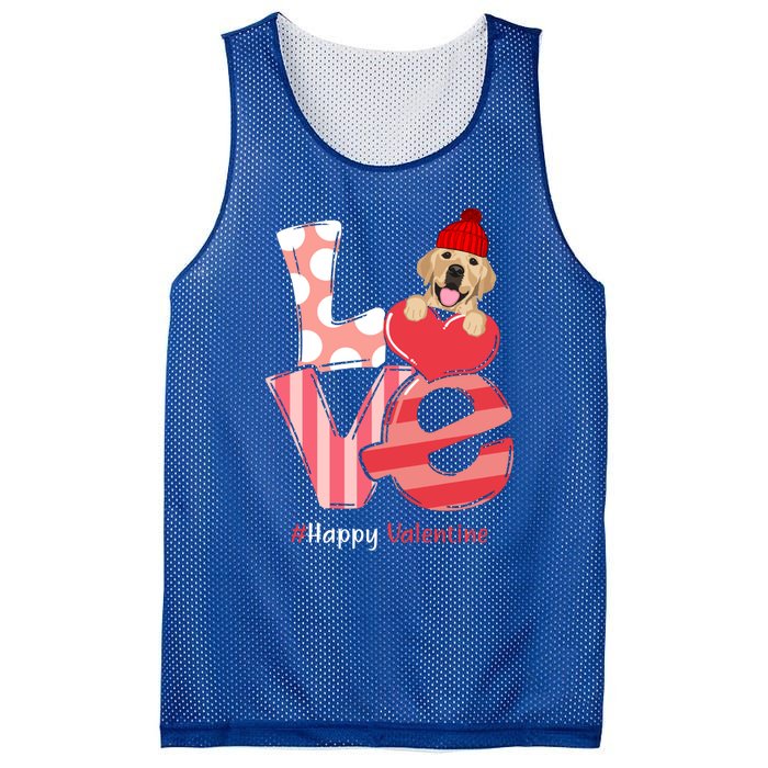 Love Labrador Happy Valentine Day Labrador Lover Gift Mesh Reversible Basketball Jersey Tank