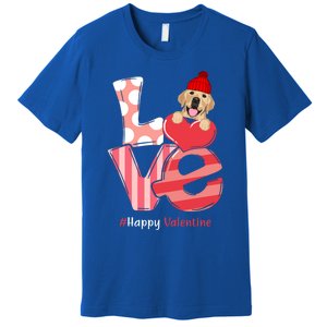 Love Labrador Happy Valentine Day Labrador Lover Gift Premium T-Shirt