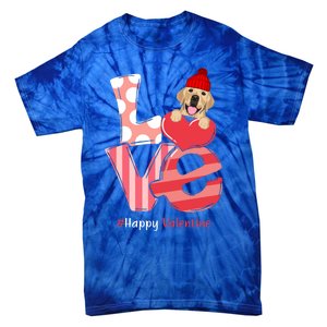 Love Labrador Happy Valentine Day Labrador Lover Gift Tie-Dye T-Shirt