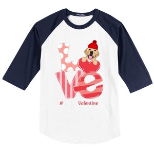 Love Labrador Happy Valentine Day Labrador Lover Gift Baseball Sleeve Shirt