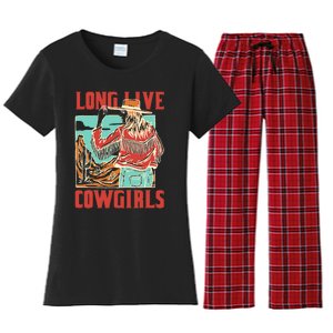 Long Live Howdy Cowgirls Western Country Women's Flannel Pajama Set