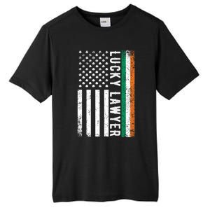 Lucky Lawyer Irish American Flag St Patricks Day Gift Tall Fusion ChromaSoft Performance T-Shirt