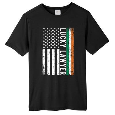 Lucky Lawyer Irish American Flag St Patricks Day Gift Tall Fusion ChromaSoft Performance T-Shirt