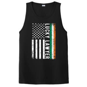 Lucky Lawyer Irish American Flag St Patricks Day Gift PosiCharge Competitor Tank