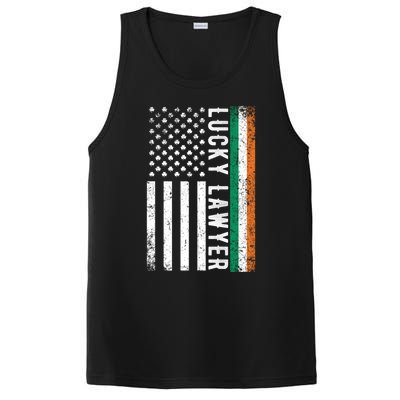 Lucky Lawyer Irish American Flag St Patricks Day Gift PosiCharge Competitor Tank