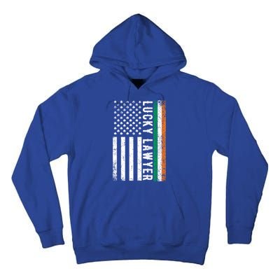 Lucky Lawyer Irish American Flag St Patricks Day Gift Tall Hoodie