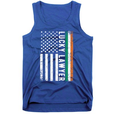 Lucky Lawyer Irish American Flag St Patricks Day Gift Tank Top