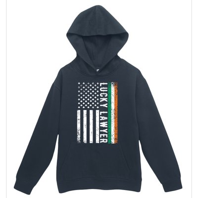 Lucky Lawyer Irish American Flag St Patricks Day Gift Urban Pullover Hoodie