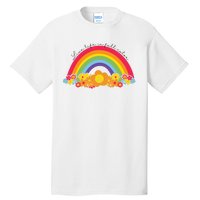 Live Life In Full Color Rainbow Peace Floral Tall T-Shirt