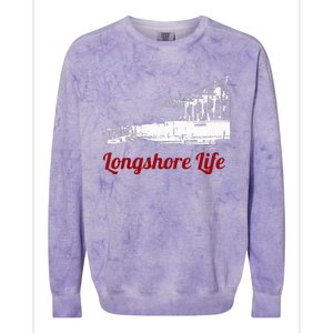 Longshore Life Ilwu Cranes Containers Utr Colorblast Crewneck Sweatshirt