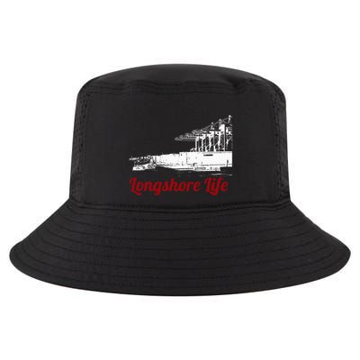 Longshore Life Ilwu Cranes Containers Utr Cool Comfort Performance Bucket Hat
