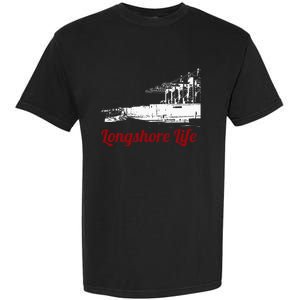 Longshore Life Ilwu Cranes Containers Utr Garment-Dyed Heavyweight T-Shirt