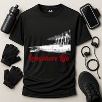 Longshore Life Ilwu Cranes Containers Utr Cooling Performance Crew T-Shirt