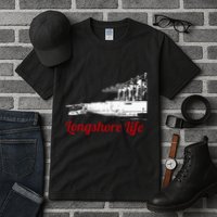 Longshore Life Ilwu Cranes Containers Utr Tall T-Shirt