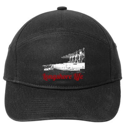 Longshore Life Ilwu Cranes Containers Utr 7-Panel Snapback Hat