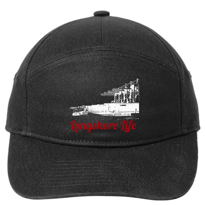 Longshore Life Ilwu Cranes Containers Utr 7-Panel Snapback Hat