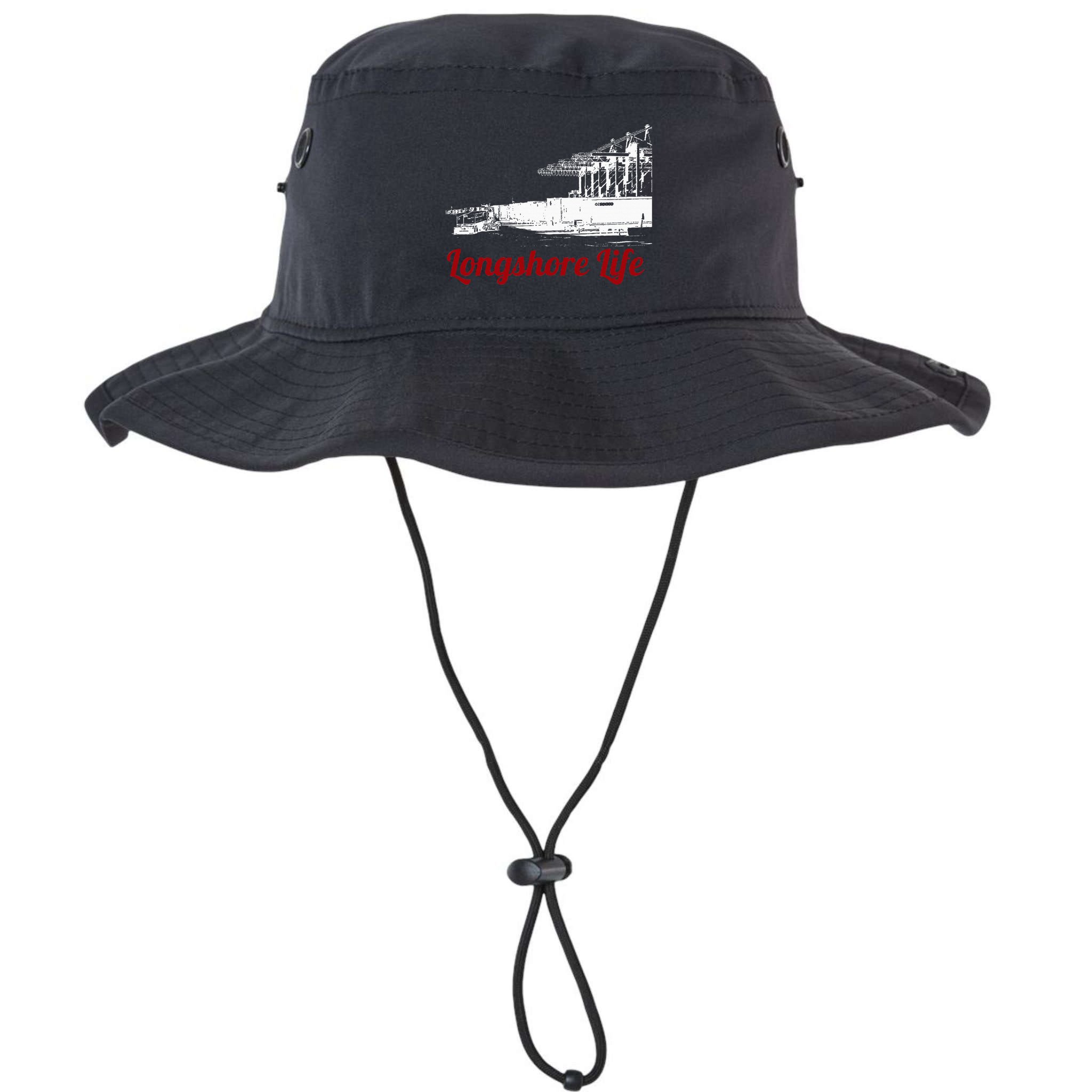 Longshore Life Ilwu Cranes Containers Utr Bucket Hat