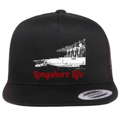Longshore Life Ilwu Cranes Containers Utr Flatbill Hat