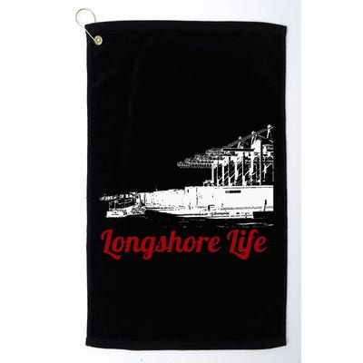 Longshore Life Ilwu Cranes Containers Utr Golf Towel