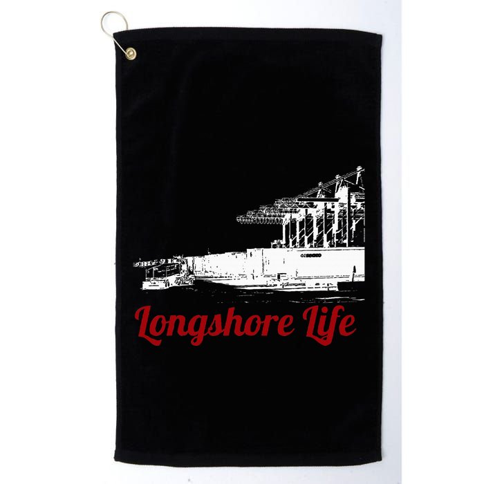 Longshore Life Ilwu Cranes Containers Utr Golf Towel