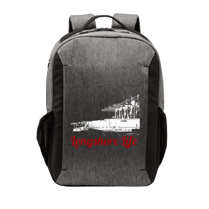 Longshore Life Ilwu Cranes Containers Utr Vector Backpack