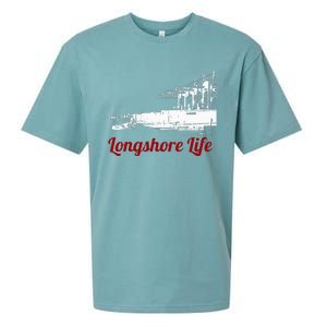 Longshore Life Ilwu Cranes Containers Utr Sueded Cloud Jersey T-Shirt