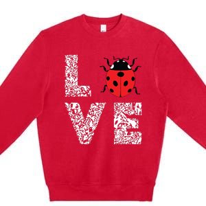 Ladybugs Love Insects Bugs Entomology Sweet Premium Crewneck Sweatshirt