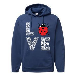 Ladybugs Love Insects Bugs Entomology Sweet Performance Fleece Hoodie