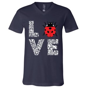 Ladybugs Love Insects Bugs Entomology Sweet V-Neck T-Shirt