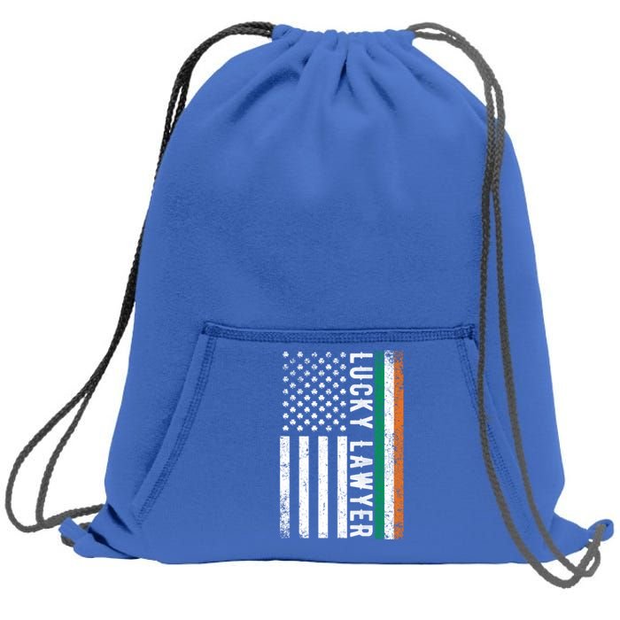 Lucky Lawyer Irish American Flag St Patricks Day Gift Sweatshirt Cinch Pack Bag