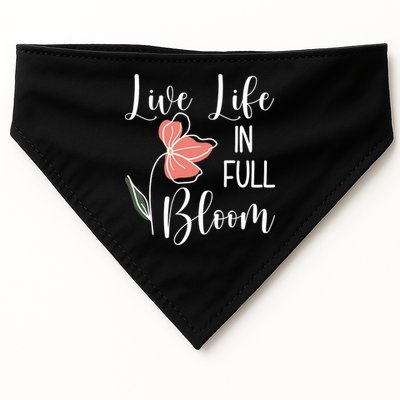 Live Life In Full Bloom Flower USA-Made Doggie Bandana