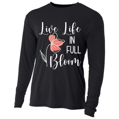 Live Life In Full Bloom Flower Cooling Performance Long Sleeve Crew
