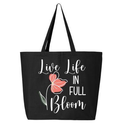 Live Life In Full Bloom Flower 25L Jumbo Tote
