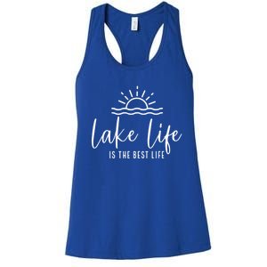 Lake Life Is The Best Life Lake Vibes Summer Vacation Gift Women's Racerback Tank