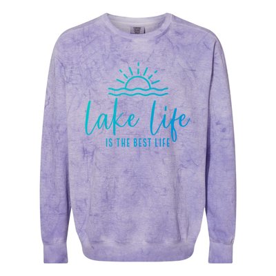 Lake Life Is The Best Life Lake Vibes Summer Vacation Gift Colorblast Crewneck Sweatshirt