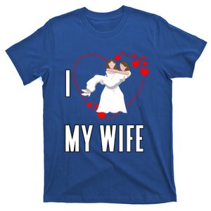 Lesbian Love I Heart My Wife Two Brides Valentines Day Lgbt Gift T-Shirt