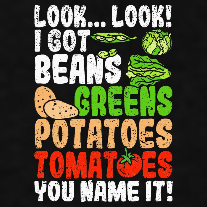Look Look I Got Beans Greens Potatoes Tomatoes You Name It Ladies PosiCharge Tri-Blend Wicking Tank
