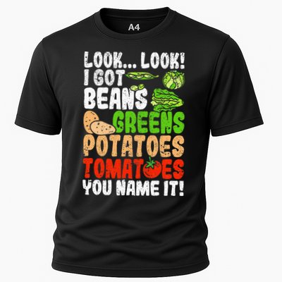 Look Look I Got Beans Greens Potatoes Tomatoes You Name It Performance Shirt