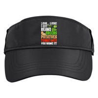 Look Look I Got Beans Greens Potatoes Tomatoes You Name It Adult Drive Performance Visor
