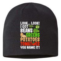 Look Look I Got Beans Greens Potatoes Tomatoes You Name It Sustainable Beanie