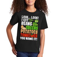 Look Look I Got Beans Greens Potatoes Tomatoes You Name It Kids T-Shirt