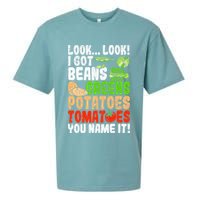 Look Look I Got Beans Greens Potatoes Tomatoes You Name It Sueded Cloud Jersey T-Shirt