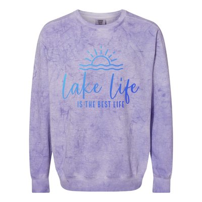 Lake Life Is The Best Life Lake Vibes Summer Vacation Gift Colorblast Crewneck Sweatshirt